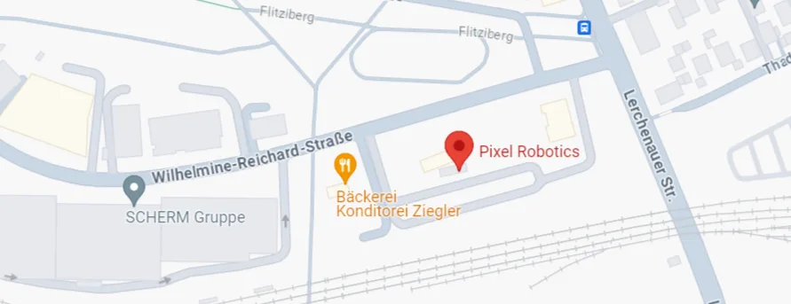 Map showing the Pixel Robotics office location in Munich